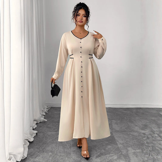 Ivory Waist Slimming Maxi Dress
