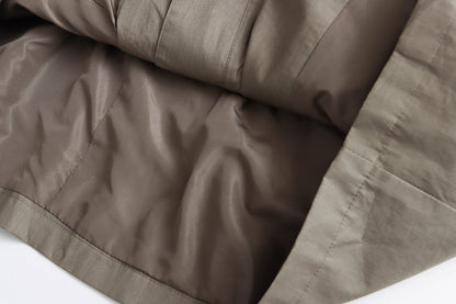 Fashionable Street Retro Design Stand Collar Profile Casual Overall Trench Coat