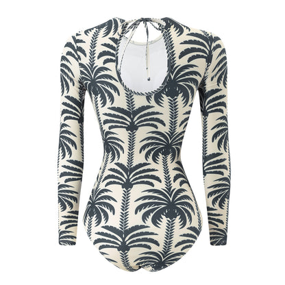 Coconut Print Long-Sleeved Two-Piece Set