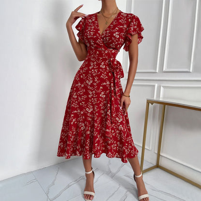 Burgundy Wrap Dress
