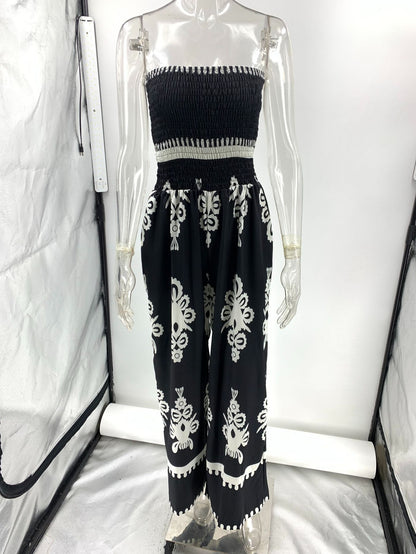 Strapless Printed Jumpsuit