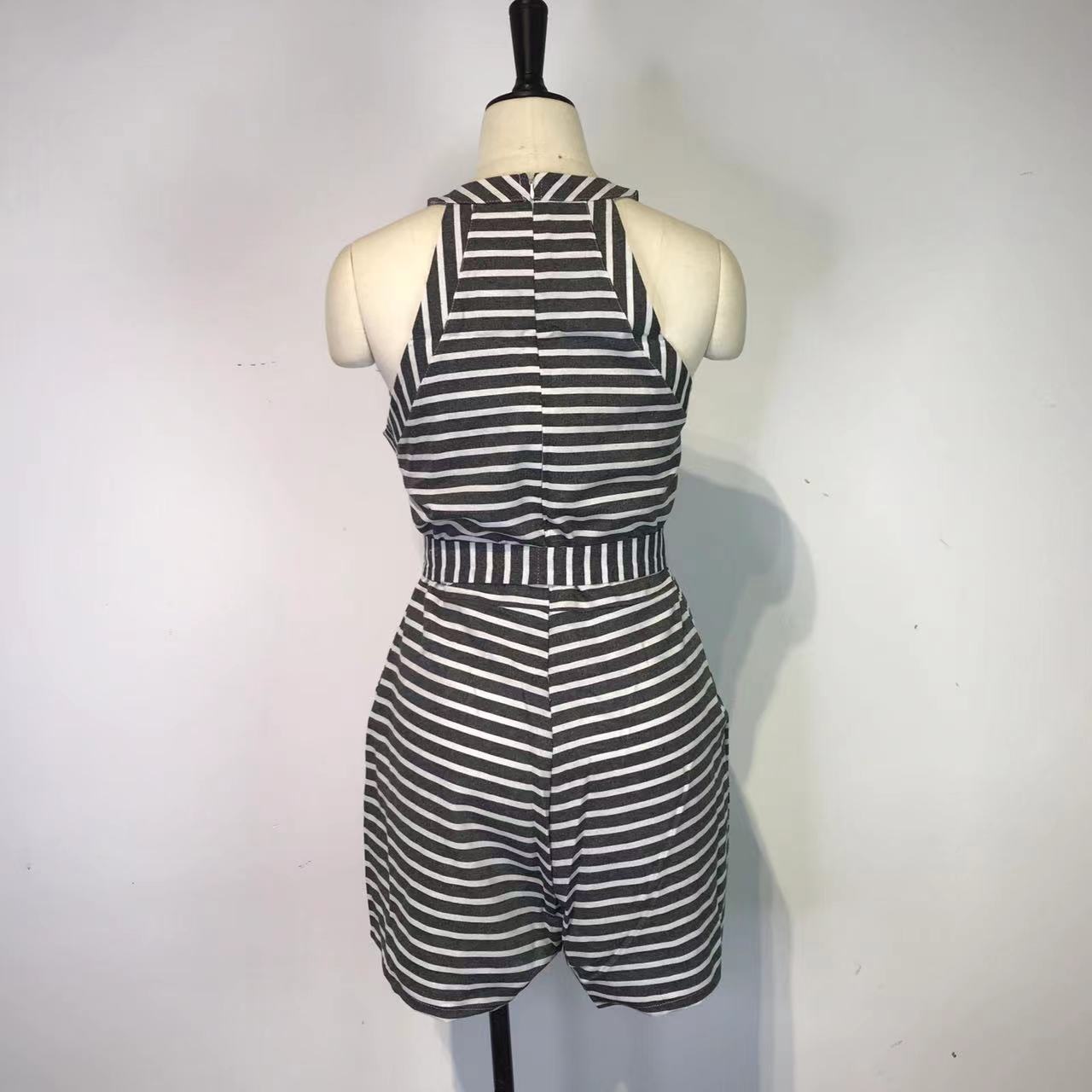 Striped Halter Romper