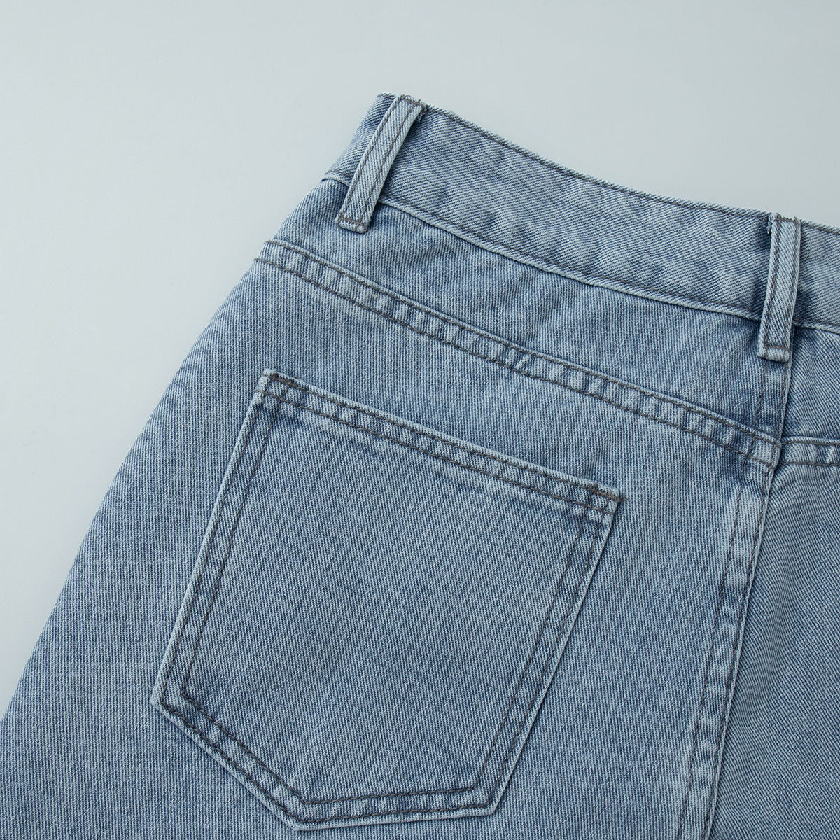 High Waist Straight Jeans