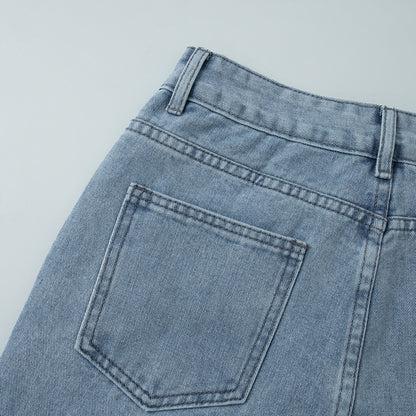 High Waist Straight Jeans