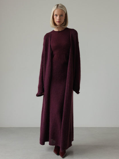 Knitted Cardigan & Dress Two-Piece Set