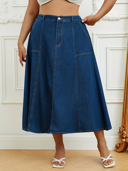 Denim Midi Skirt