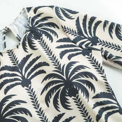 Coconut Print Long-Sleeved Two-Piece Set