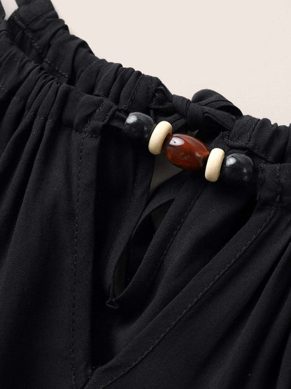 Black Sleeveless Sling Dress
