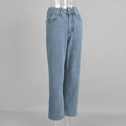 High Waist Straight Jeans