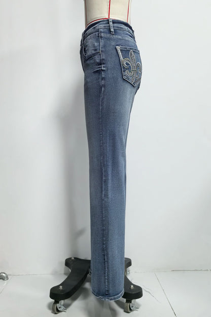 Back Pocket Embroidered Jeans