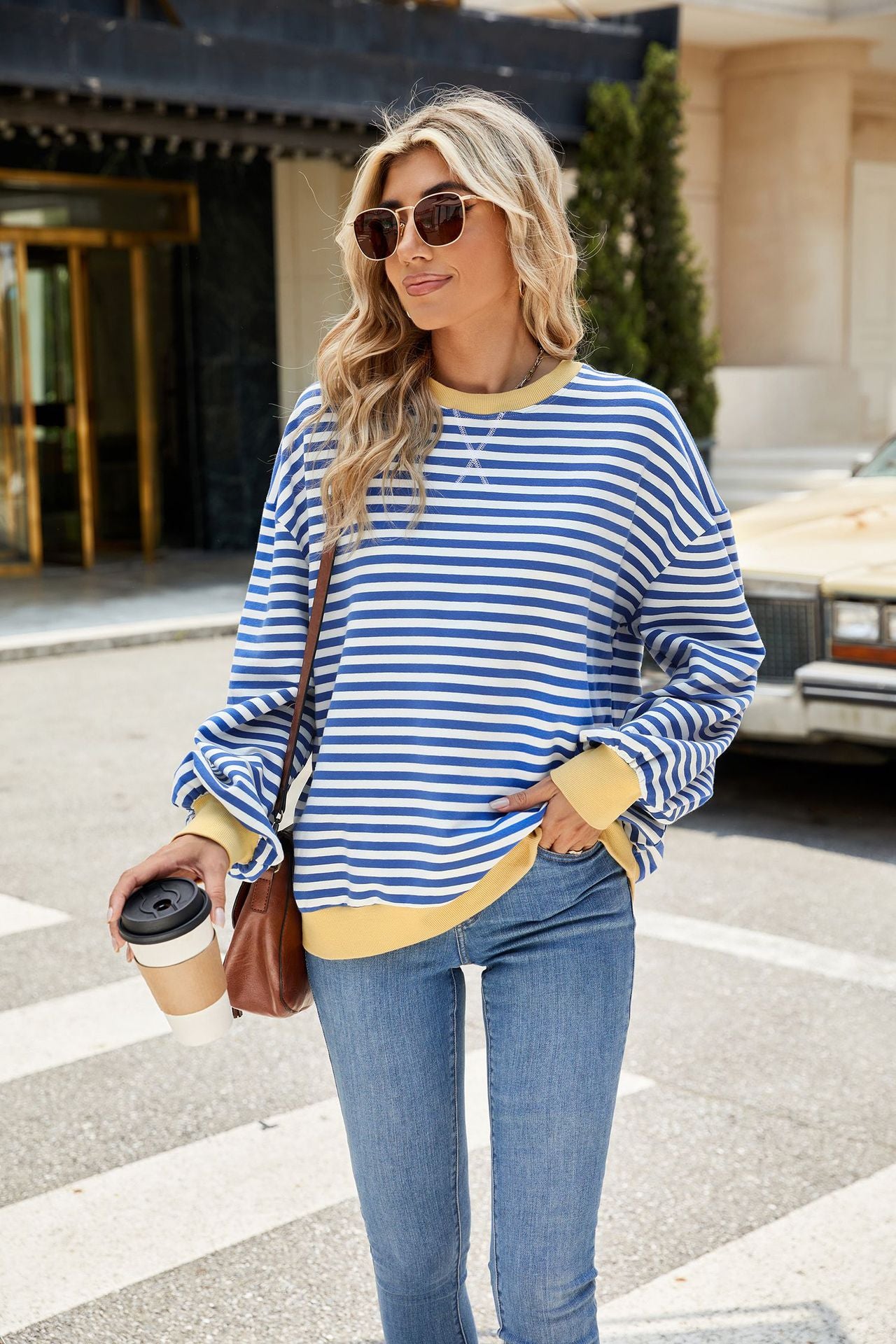 Striped Comfort Sweatershirt