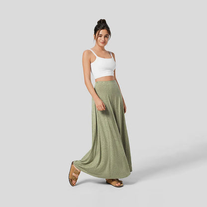 Green Jersey Maxi Skirt