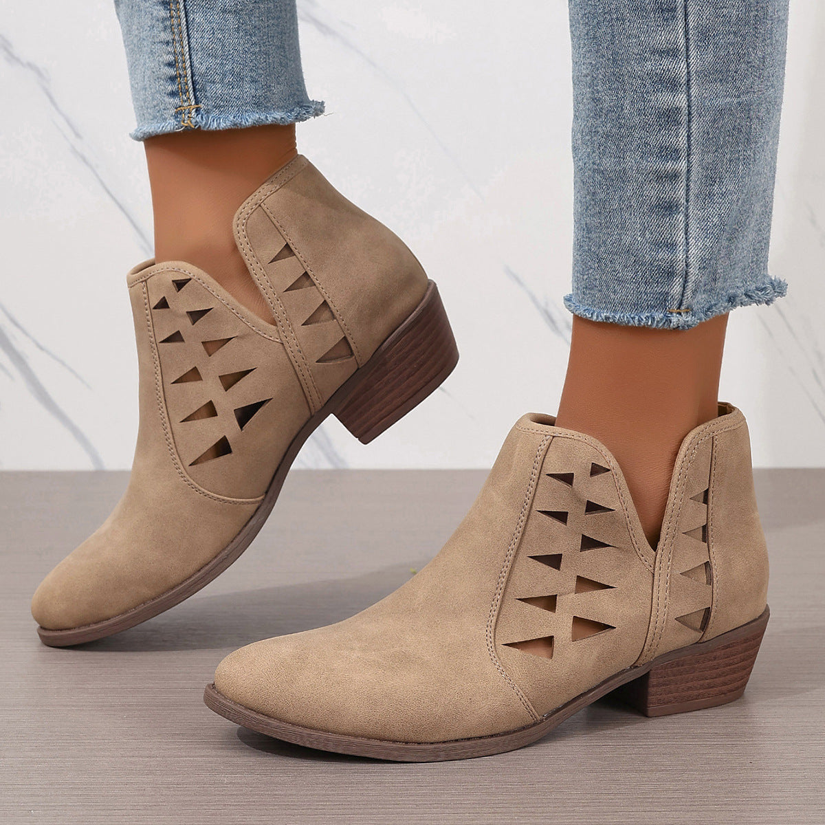 Sal's Cutout Ankle Boots