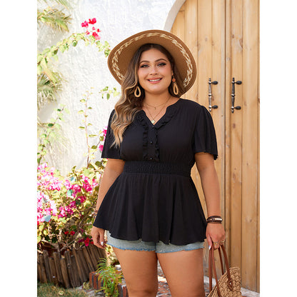 Black Slimming Blouse