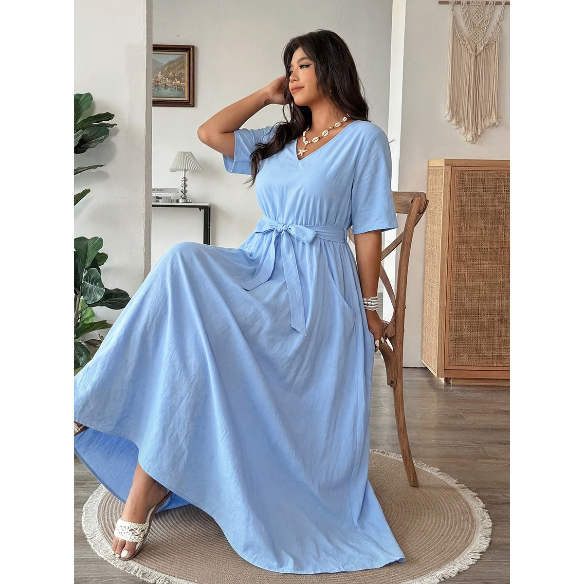 Cornflower Blue Maxi Dress