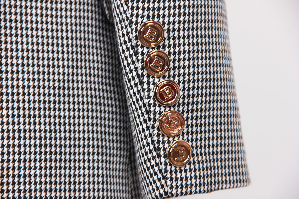 Houndstooth Trench Coat