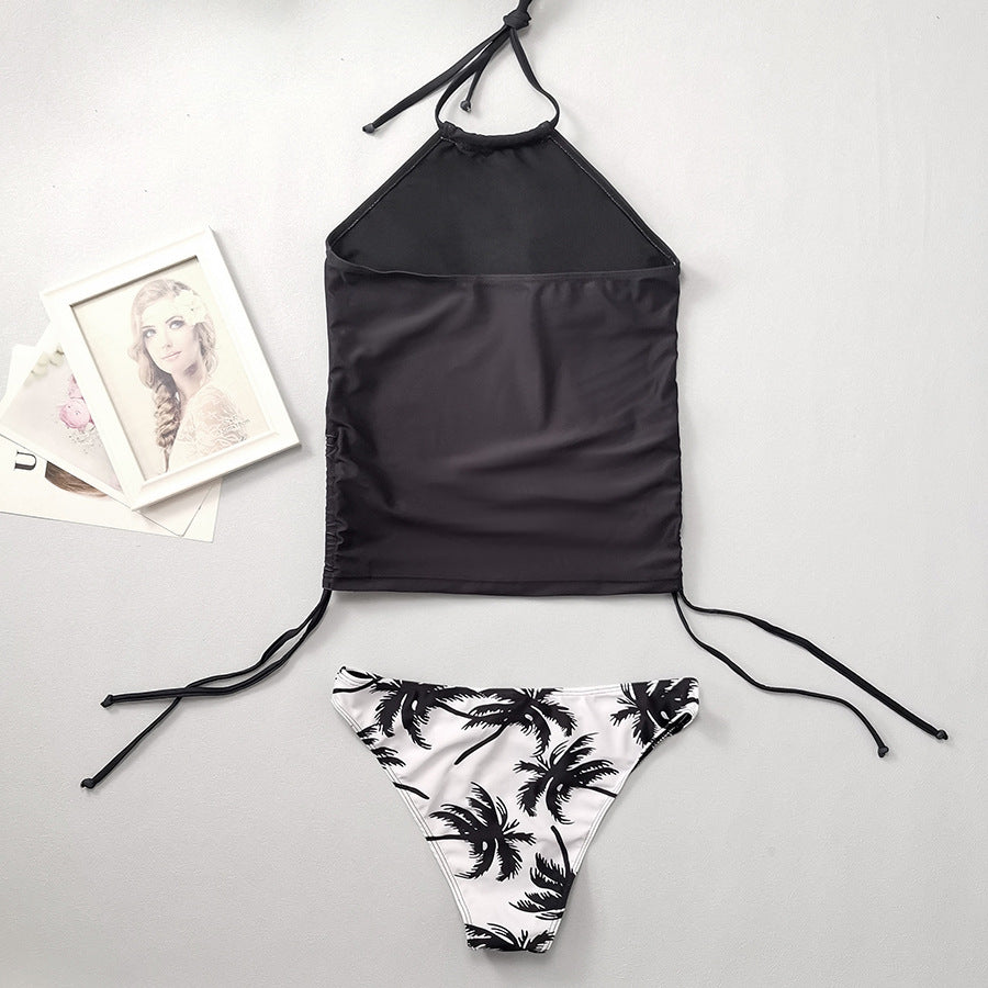 Halter to Swimsuit w/ Cheeky Bikini Bottoms