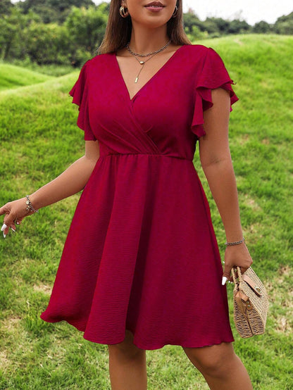 Burgundy Wrap Dress