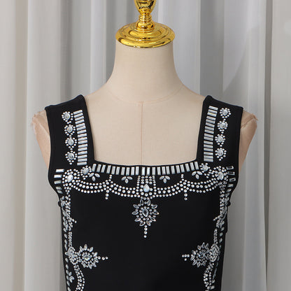 Black Geometric Pattern Dress