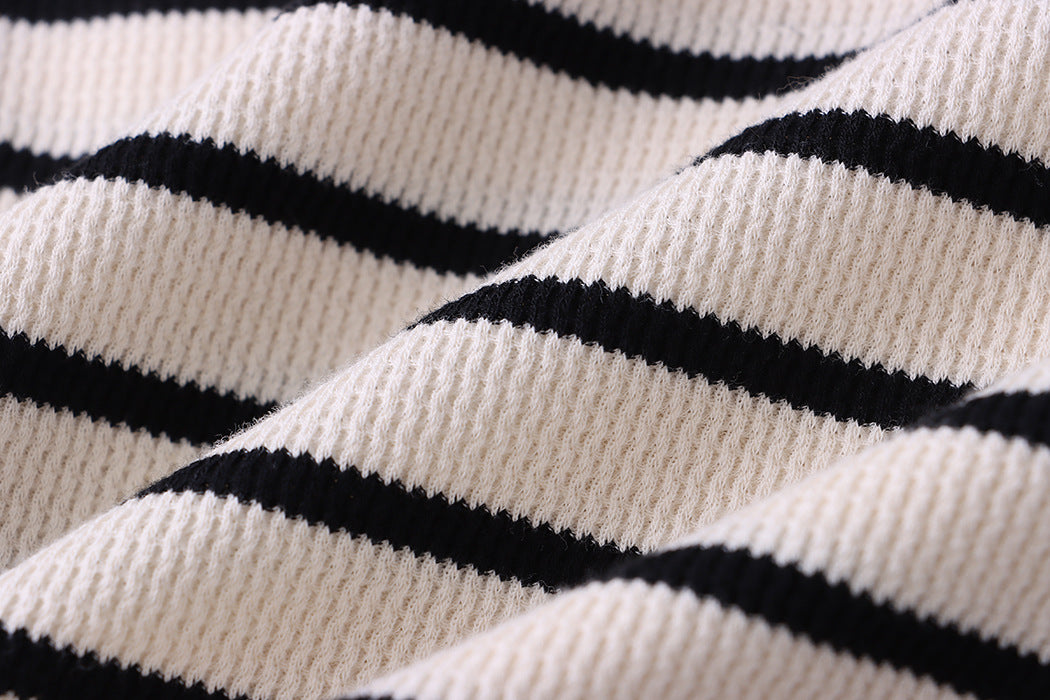 B&W Striped Cotton Long Sleeve shirt