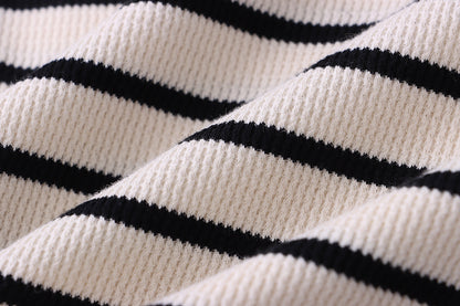 B&W Striped Cotton Long Sleeve shirt