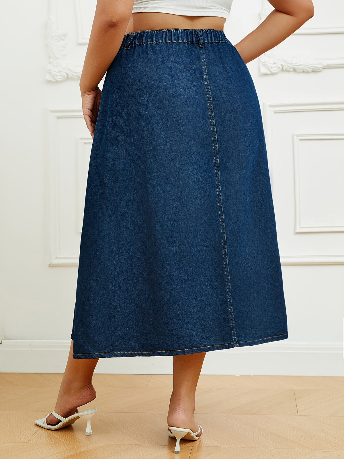 Denim Midi Skirt