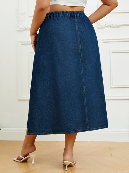 Denim Midi Skirt