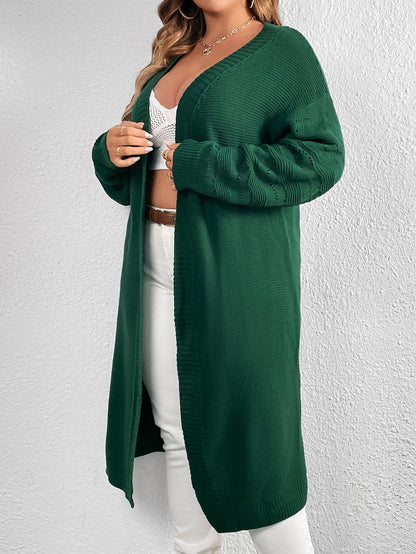 Green Midi Knitted Cardigan