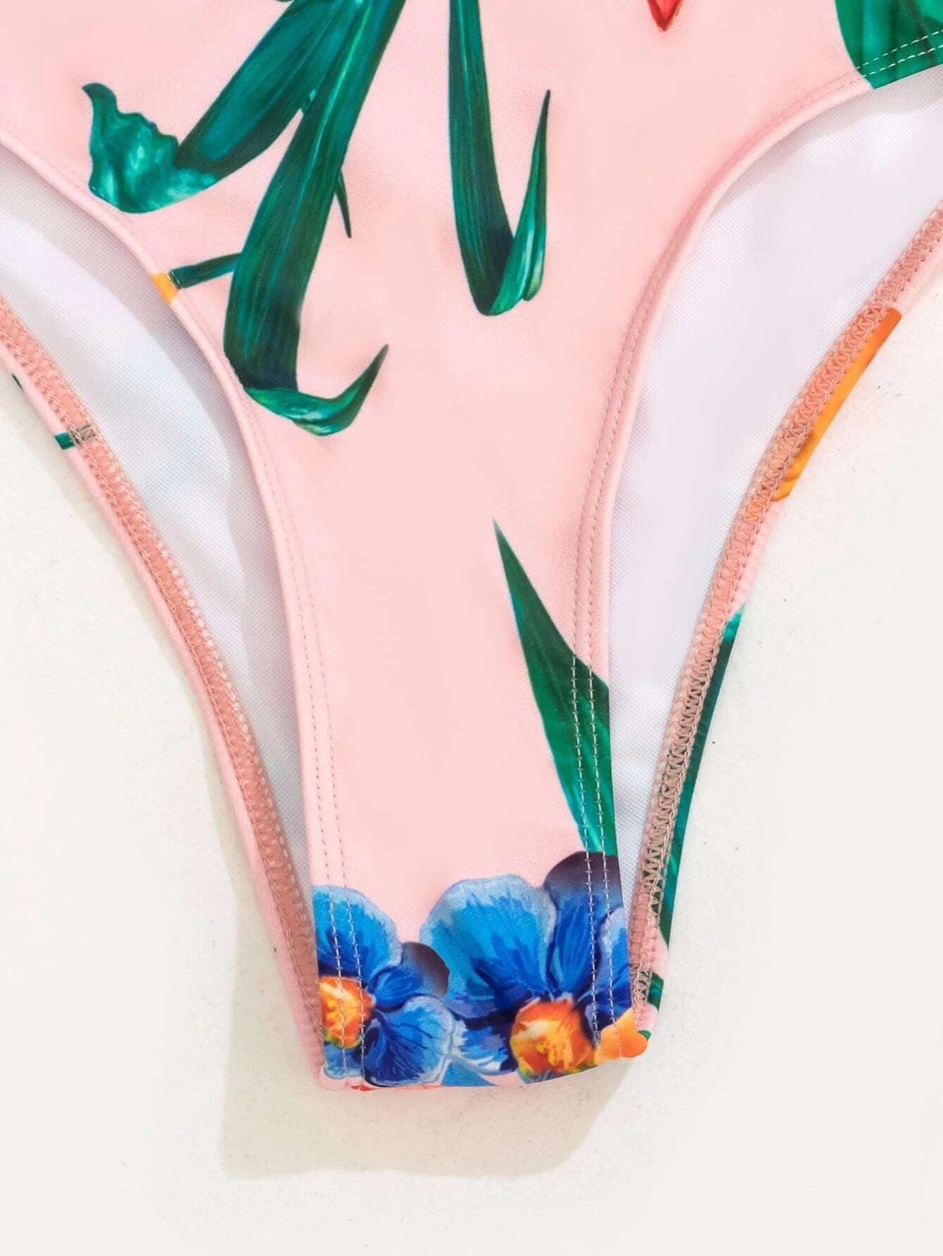Floral Split Three Piece Bikini Set
