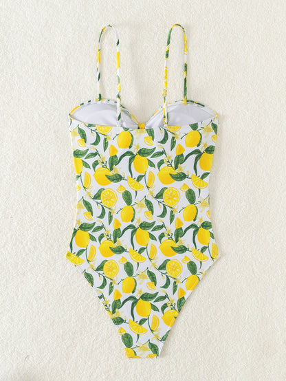 Lemon print One piece Swimsuit