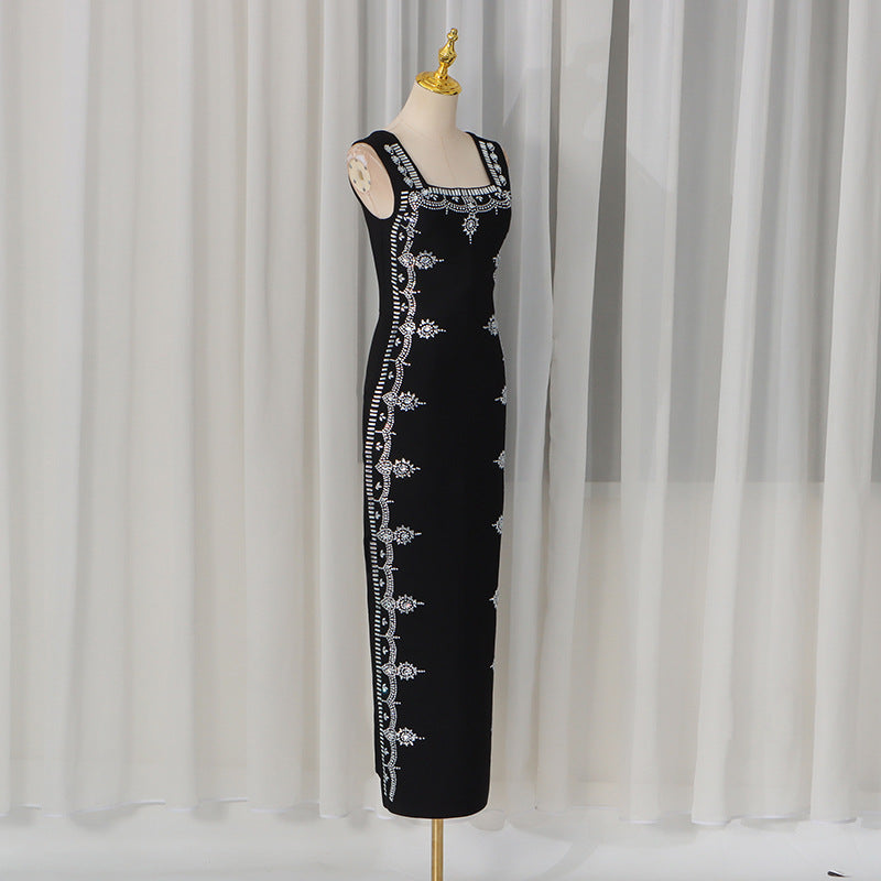 Black Geometric Pattern Dress