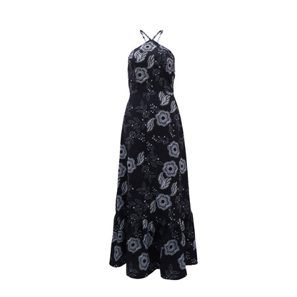 Halter Vacation Elegant Printed Dress