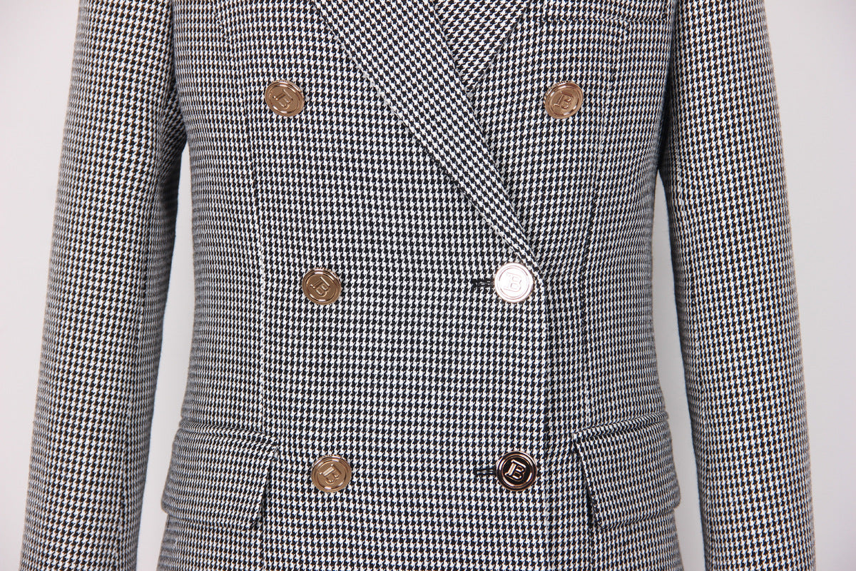 Houndstooth Trench Coat