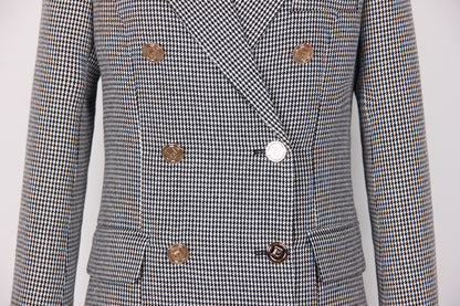 Houndstooth Trench Coat