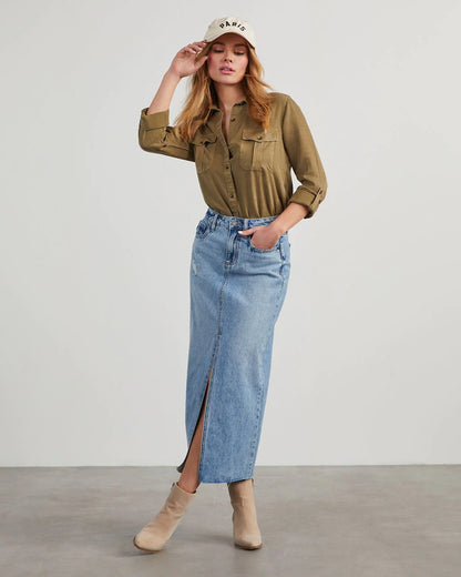 Long Sleeve Denim Shirt
