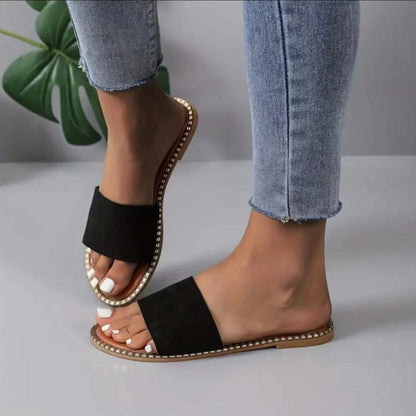 Flat Leopard Print Lightweight Sandals