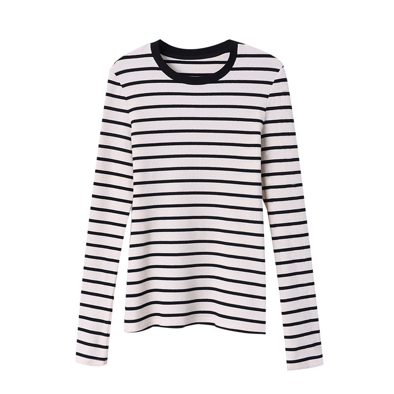 B&W Striped Cotton Long Sleeve shirt