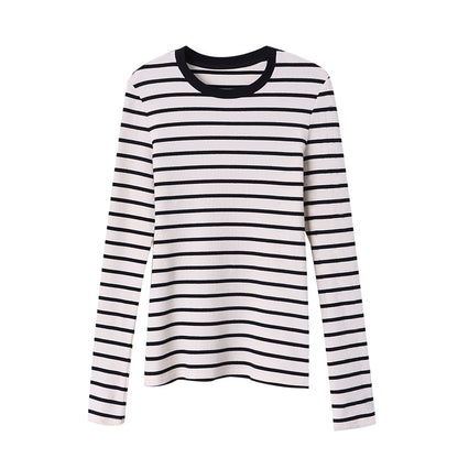 B&W Striped Cotton Long Sleeve shirt