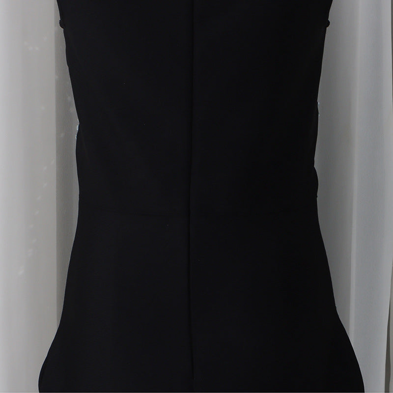 Black Geometric Pattern Dress
