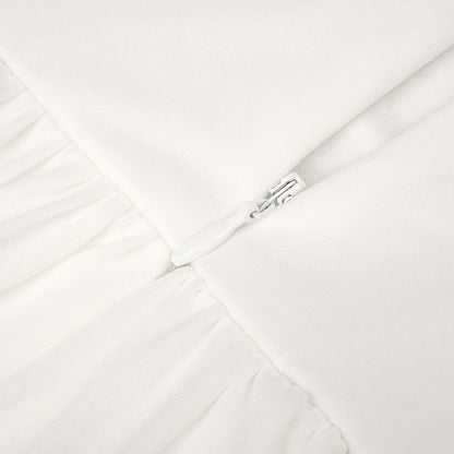 White Summer Asymmetric Maxi Split Dress