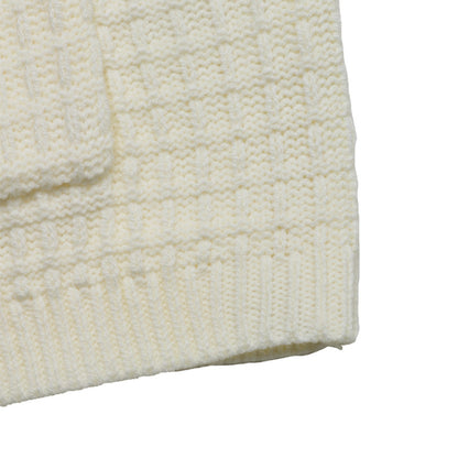 Ivory Waffle Cardigan