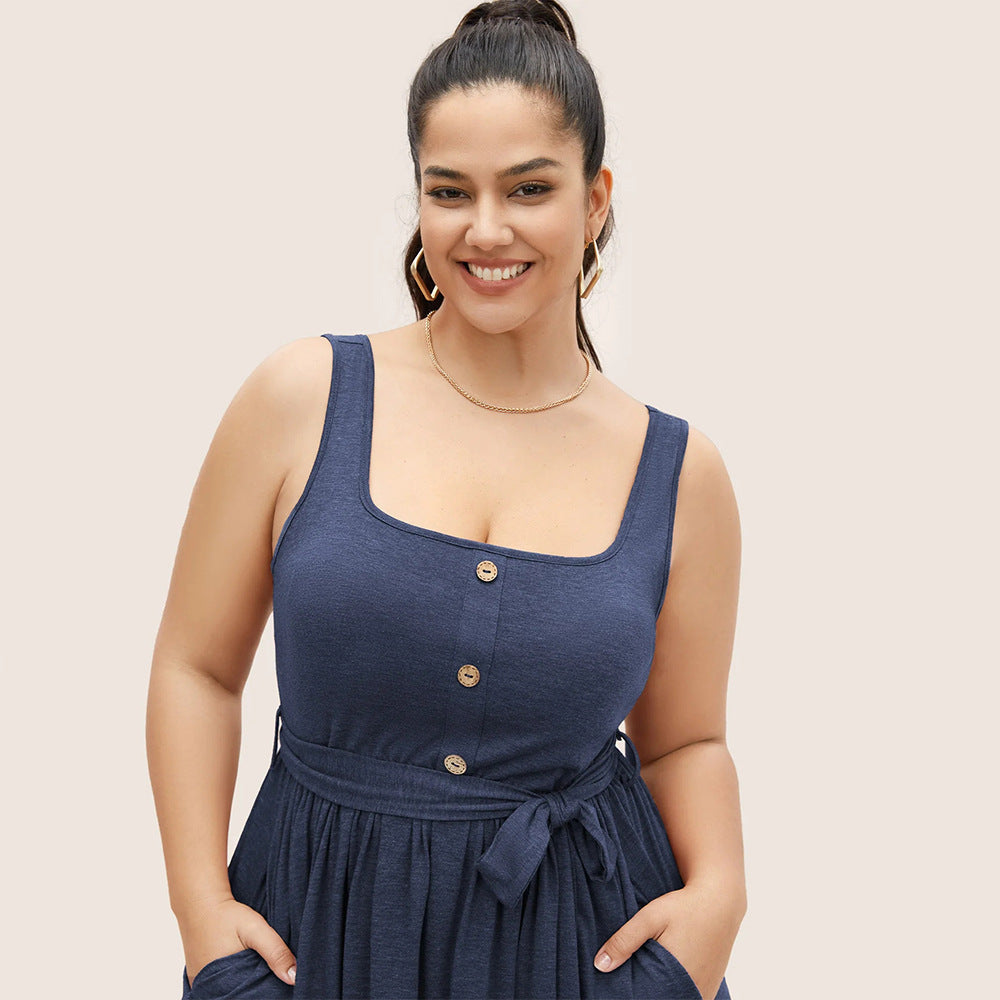 Christie Square Neck Midi Dress