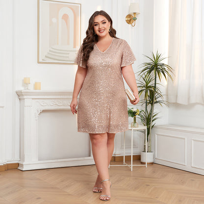 Curvy Full Lining Party Short Dress