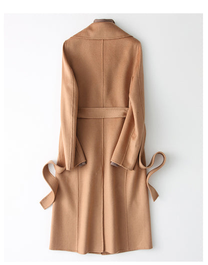 Premium Double-Faced Woolen Mid-Length Coat