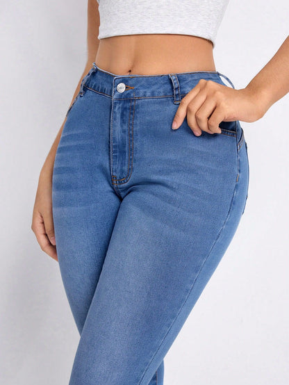 Blue Tight Stretch Skinny Jeans
