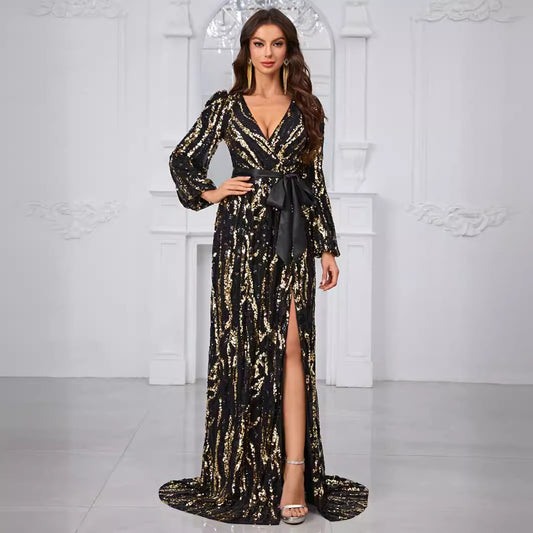 Black&Gold Sequin Dress