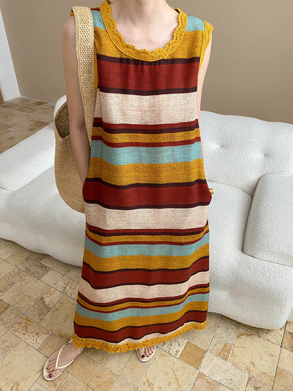 Colour Block Striped Dress
