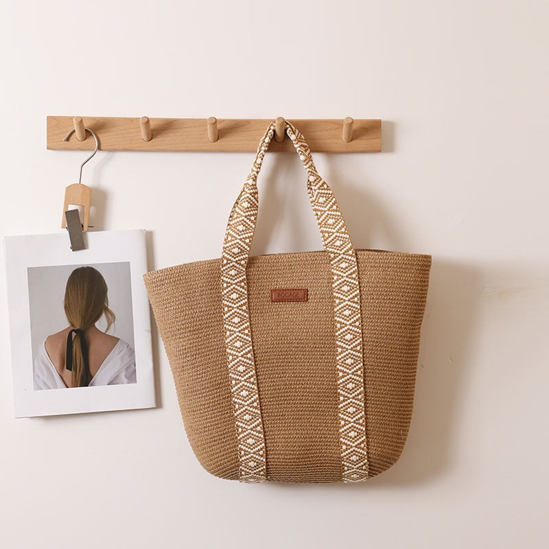 Large Capacity Straw Tote
