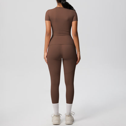 Short Sleeve Breathable Top & Pants Set