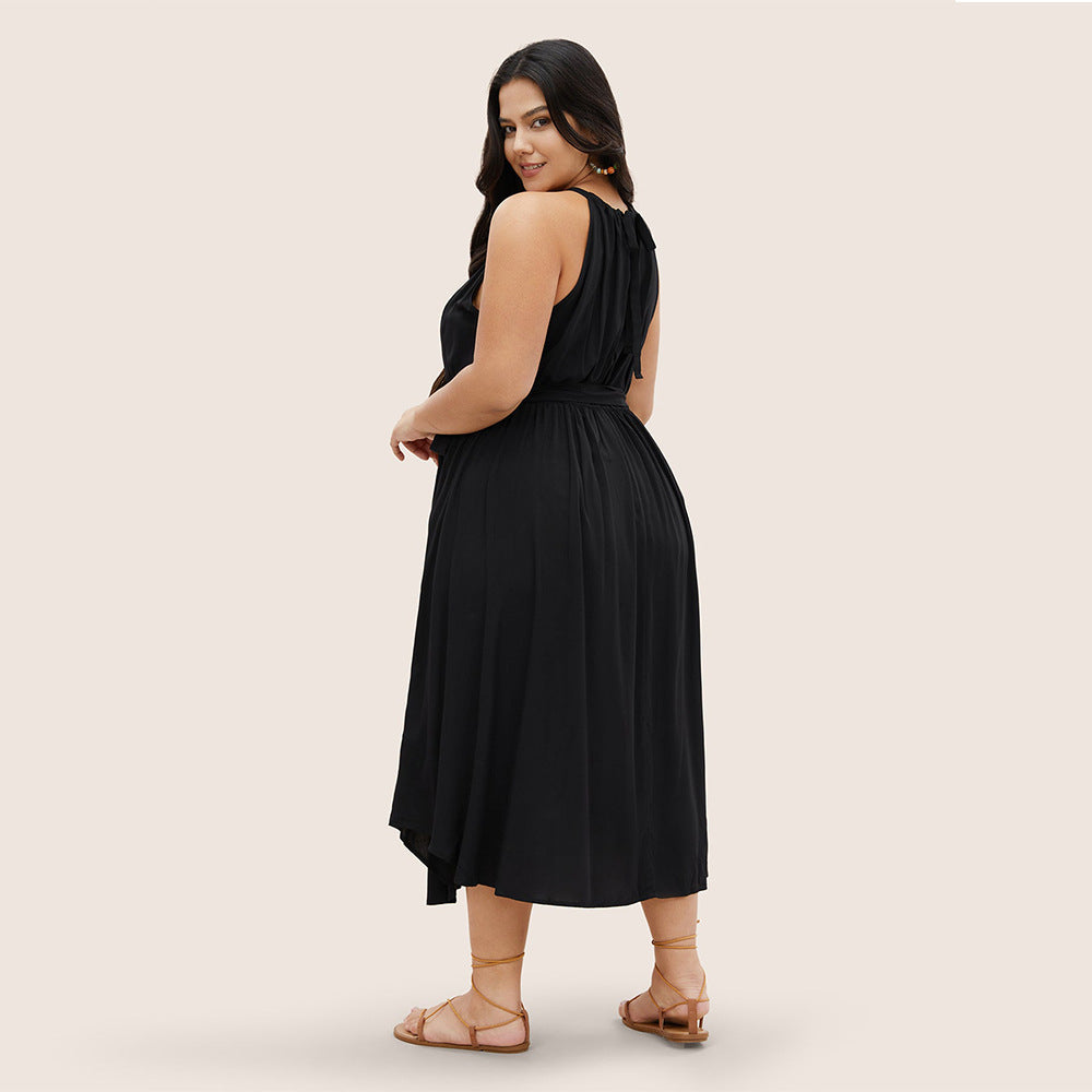 Black Sleeveless Sling Dress
